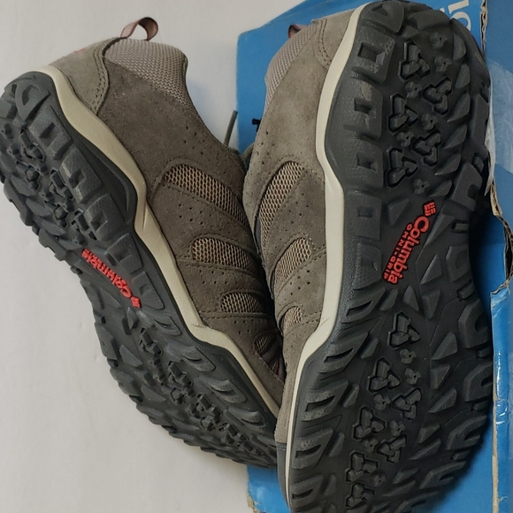 $20 SALE!! Columbia Dakota Drifter Waterproof Hiking Shoes Pebble, Poppy - Picture 6 of 8